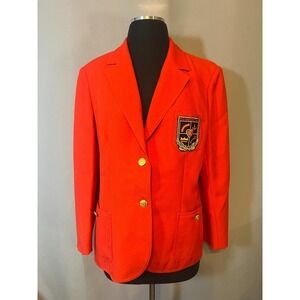 Vintage Haberdashery By Personal Red Blazer Jacket Business with TLC Chest Patch